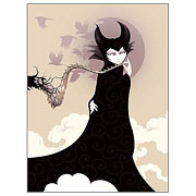 Sleeping Beauty Dark Side of the Moon Canvas Giclee Print